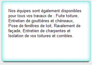 autres prestations Société France Toiture Paris RP