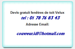 Devis Vélux fenetre toit Paris 93 94 